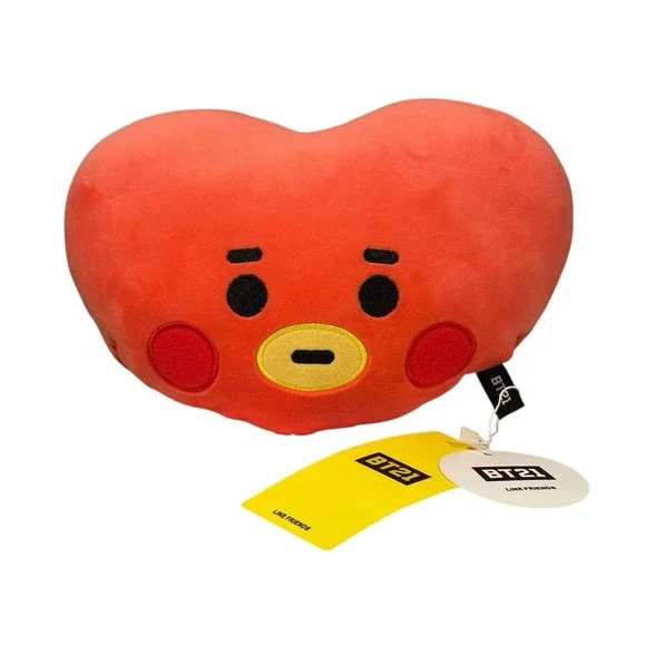 BTS BT21 TATA Heart‎ Soft Baby Flat Face Cushion Plush Pillow Plushie New - Picture 8 of 8